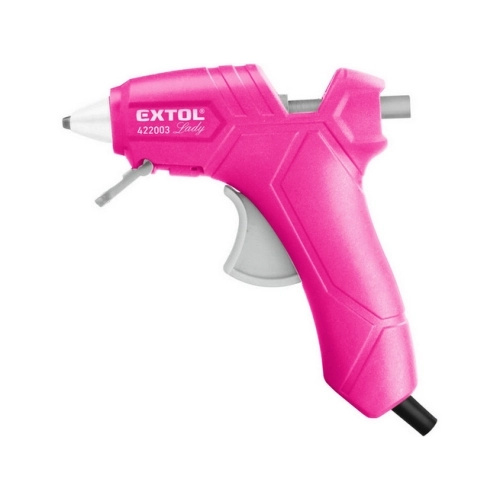Tavná pistole 25 W, na tyčinky 7,2 mm, růžová - EXTOL LADY EX422003