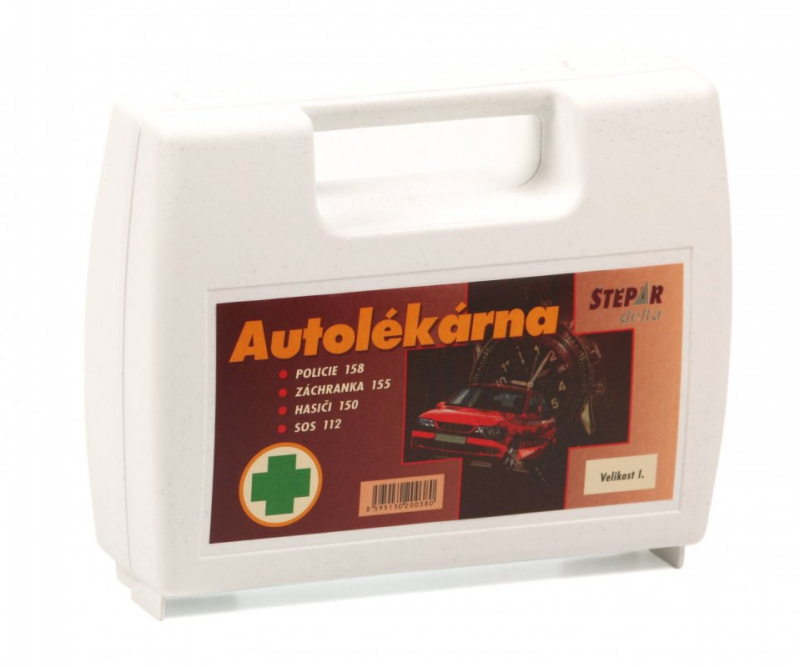 ŠTĚPAŘ Autolékárnička velikost I. – kufřík bílý 153/2023 Sb.