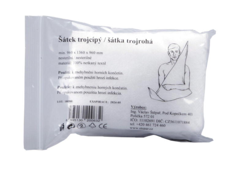 Šátek trojcípý netkaný velikost 960 x 1360 x 960 mm