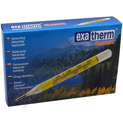 Teploměr lékařský Exatherm klasický skleněný 1 ks