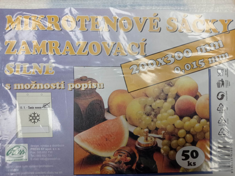 Ulith Mikrotenové sáčky zamrazovací 200x300mm (bal. 50ks)