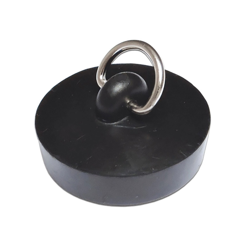 Vanový špunt pr. 46 mm pryž s půlkroužkem, černá