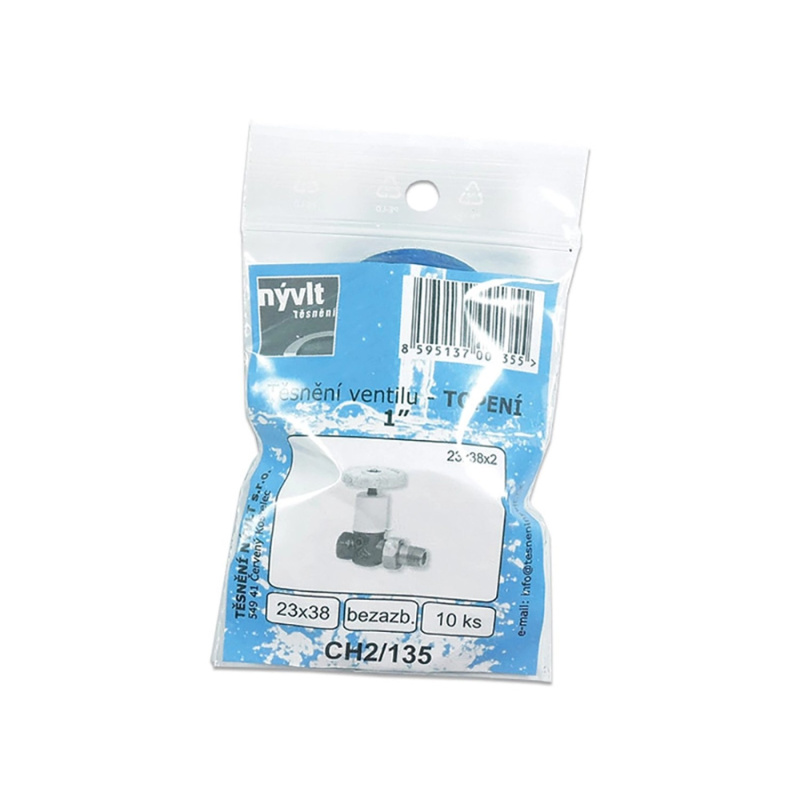 Sada těsnění topenářského šroubení CH2/135 1'' 38×24×2, temafast (10 ks/bal.)