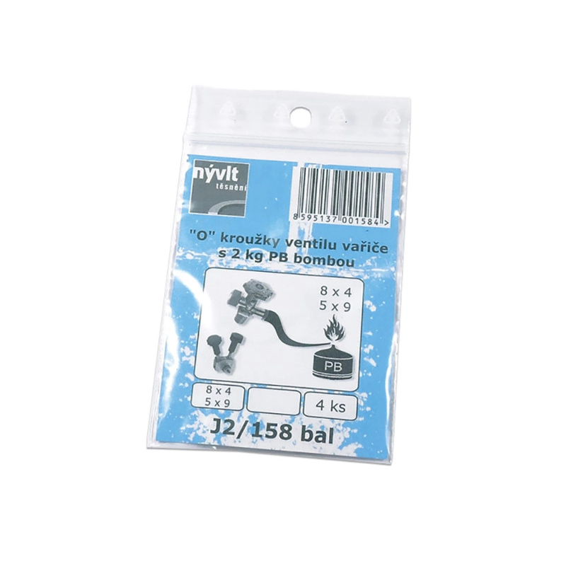 Sada těsnění propanbutanových vařičů pro ventil PB vařiče, 4 ks