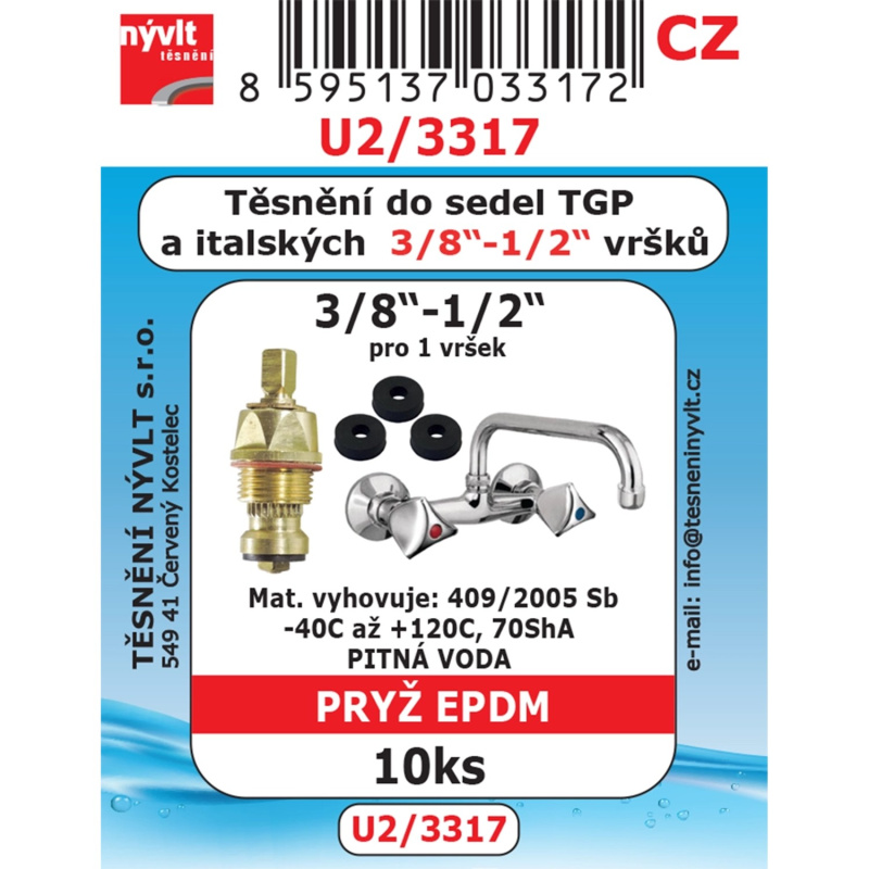 Sada těsnění vršku baterie TGP, 10 ks