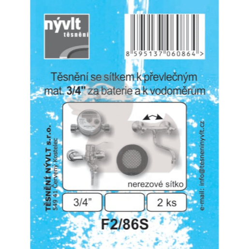 Těsnění s nerezovým sítkem 3/4", 2 ks/bal.