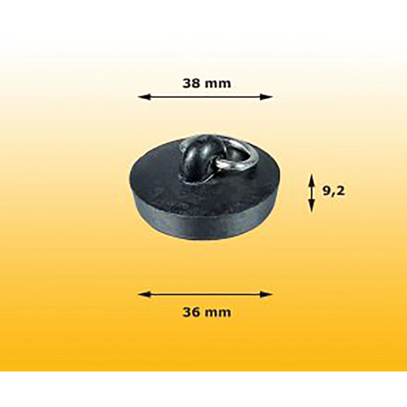 Zátka průměr 38 mm pryž s řetízkem