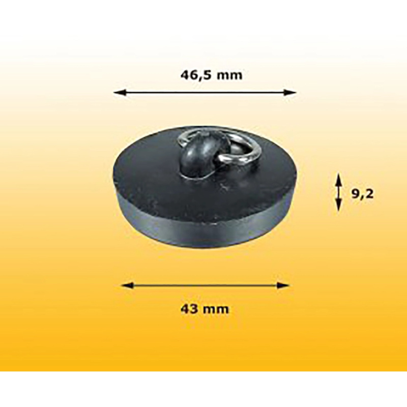 Zátka průměr 46,5 mm pryž, černá