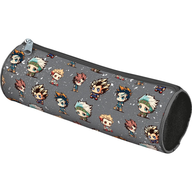 Penál etue válcový anime mascots