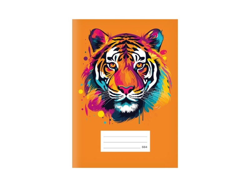 Školní sešit LUX A5 linka 60ls 564 MFP, lamino desky - Tygr