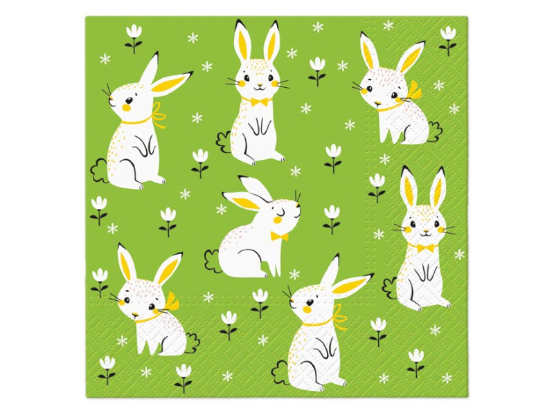 Velikonoční ubrousky zajíčci 33×33 cm