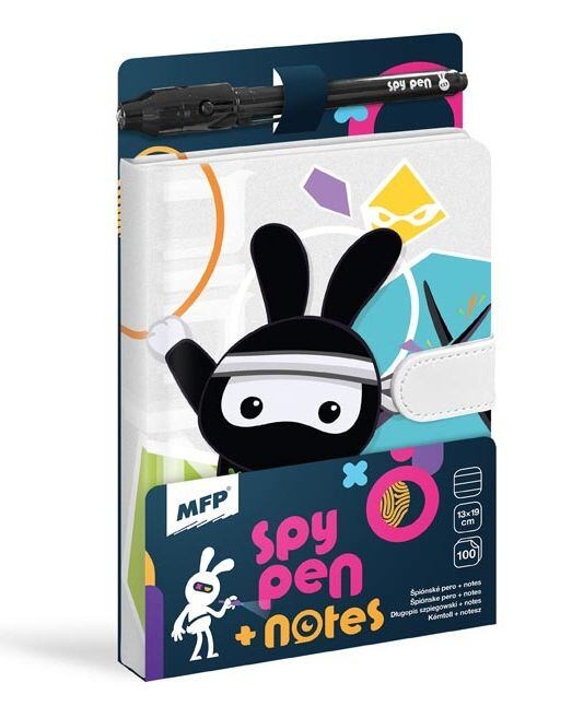 Blok s magnetem SPY NOTES černý