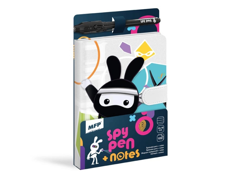 Blok s magnetem SPY NOTES černý