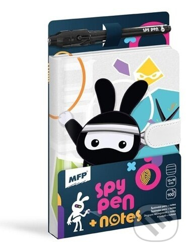 Blok s magnetem SPY NOTES černý
