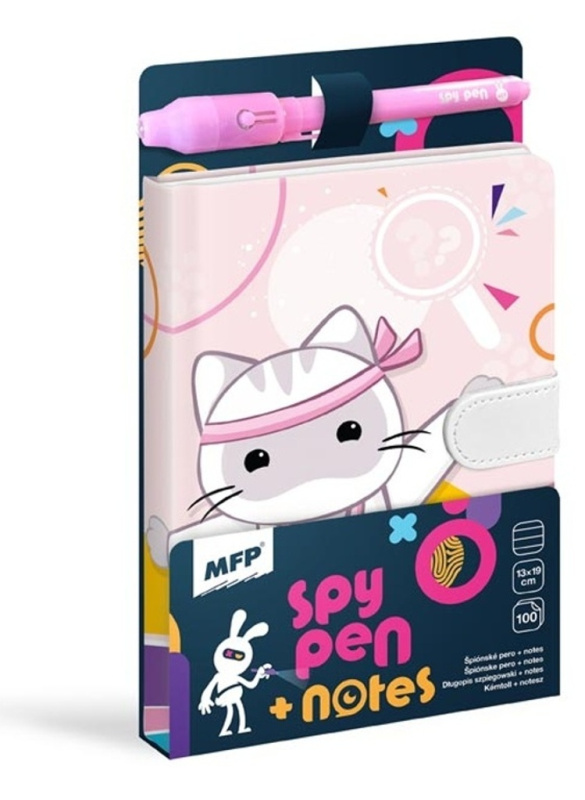 Blok s magnetem SPY NOTES fialový