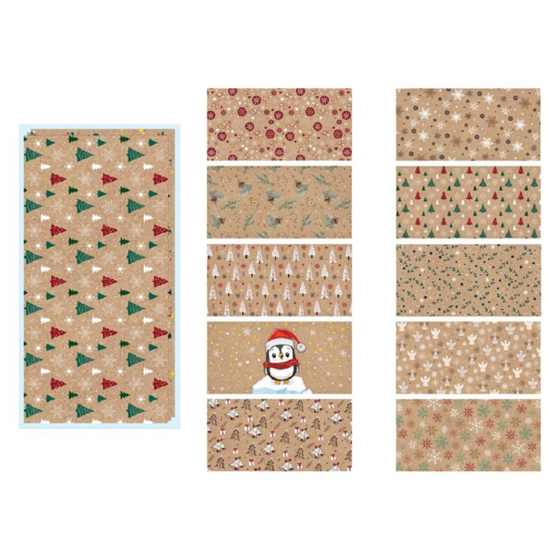 MFP paper Dopisní obálka DL vánoční KRAFT, různé druhy, 22 x 11 cm