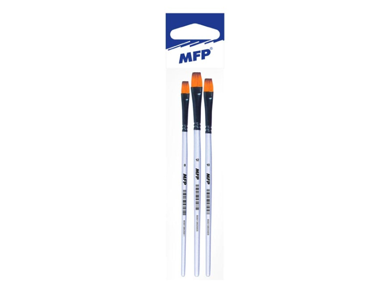 Štětec synthetic plochý, set