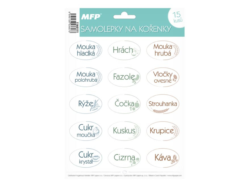 Samolepky na kořenky 16,2x23cm - mouka