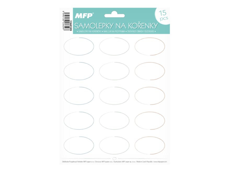 Samolepky na kořenky 16,2x23cm - čisté