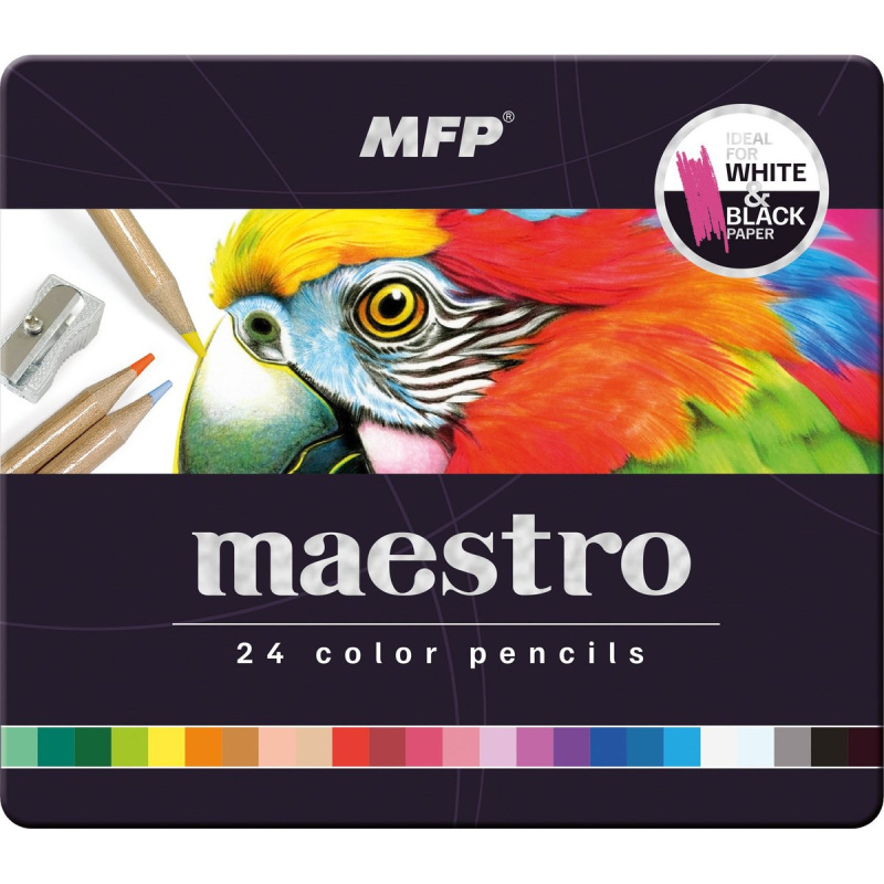 Pastelky 24 ks v kovové krabičce