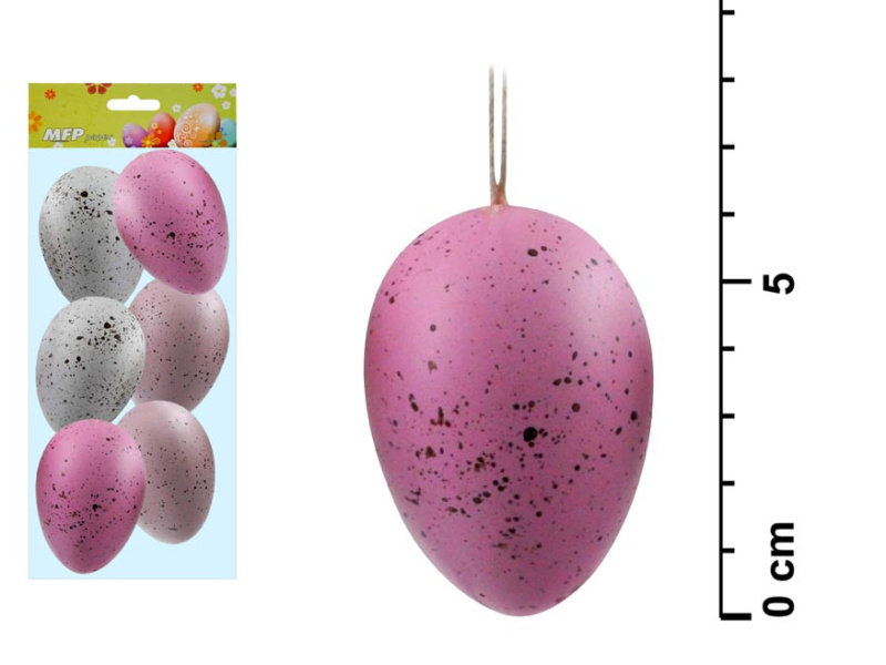 MFP Velikonoční plastová vajíčka – skvrny, 6 cm