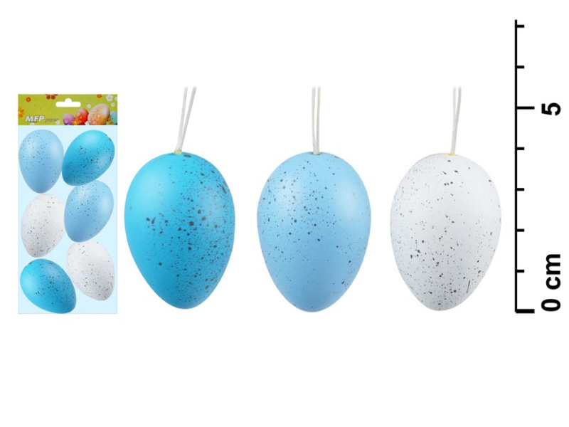 Velikonoční kropenatá vajíčka plast, modrá
