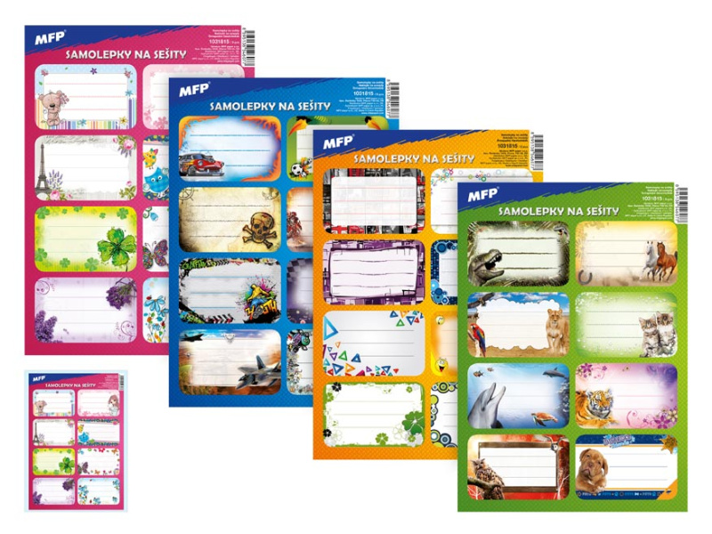 Samolepky na sešity