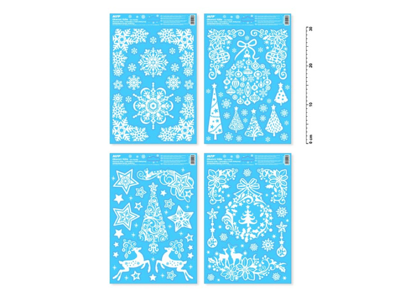 Okenní fólie MFP Paper vánoce glitr VA003 20x30cm