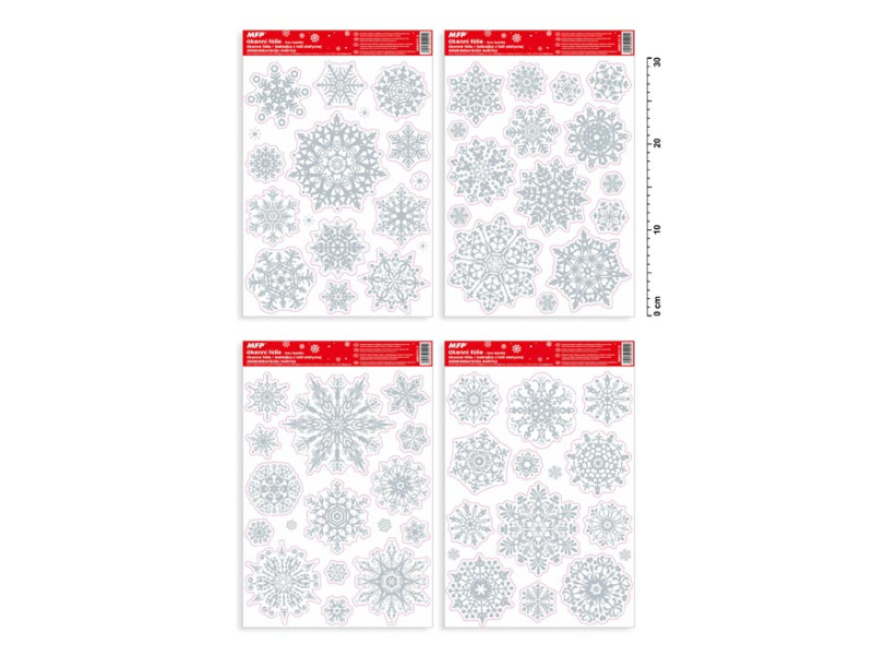 Vánoční okenní fólie s glitrem 20x30cm