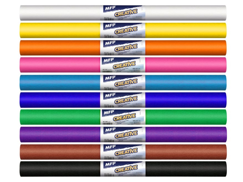 Krepový papír mix 10 ks barev - základní