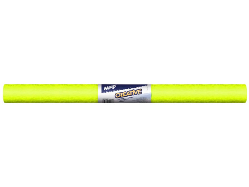 Krepový papír role 50x200cm - neon žlutý