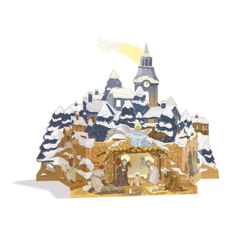 Betlém venkovský, skládanka z kartonu