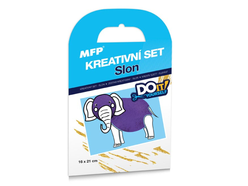 Kreativní set - Slon - fóliová technika
