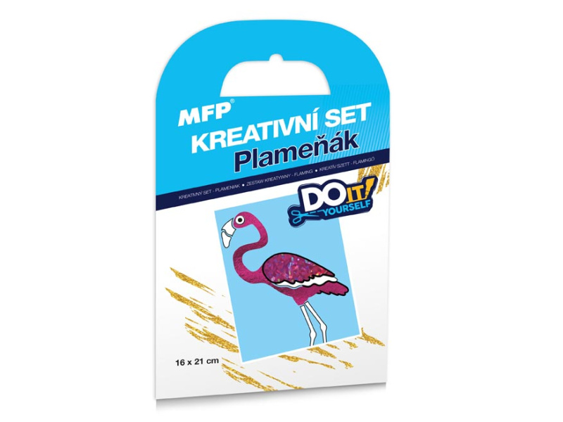 Kreativní set - Plameňák - fóliová technika