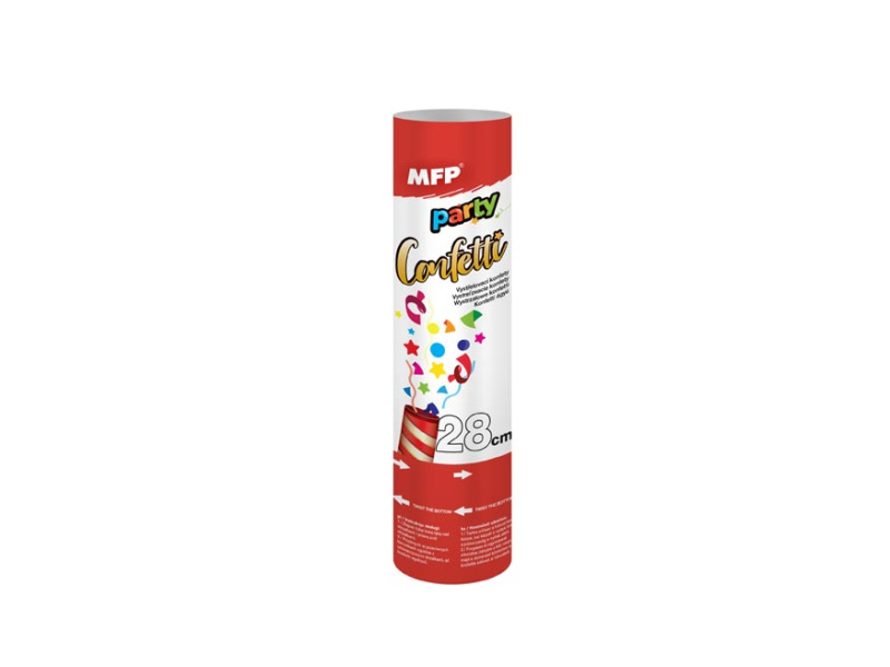 Barevné vystřelovací papírové konfety