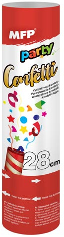 Barevné vystřelovací papírové konfety