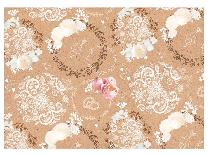 Balící papír svatební S044 100x70 LUX