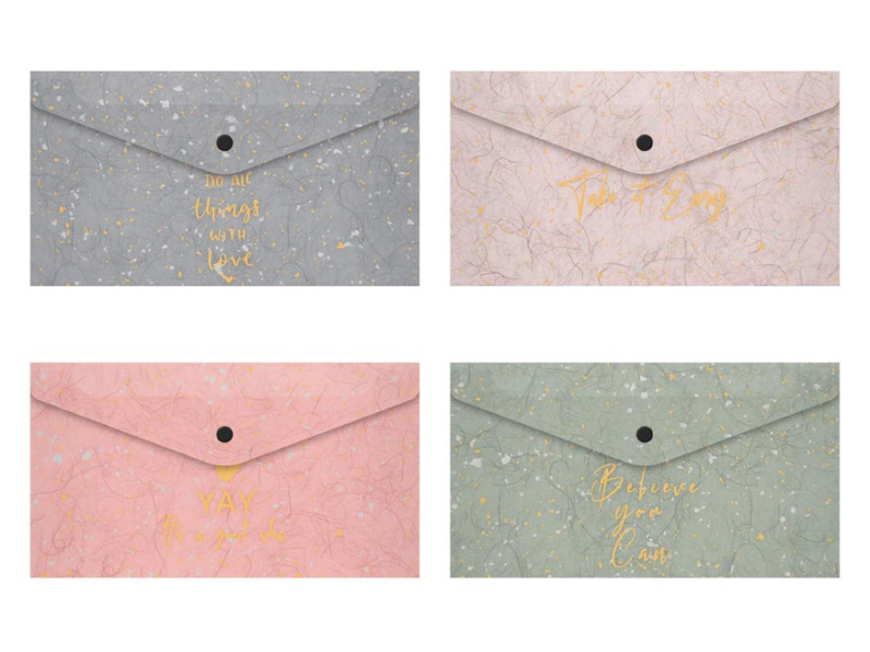 Obálka PP s drukem DL potisk LUX - TIE mix