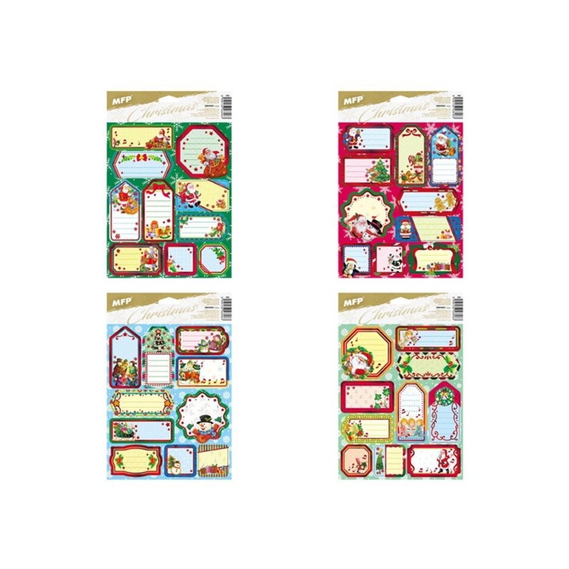 MFP Samolepky na vánoční dárky červené 20 x 30 cm, 10 ks