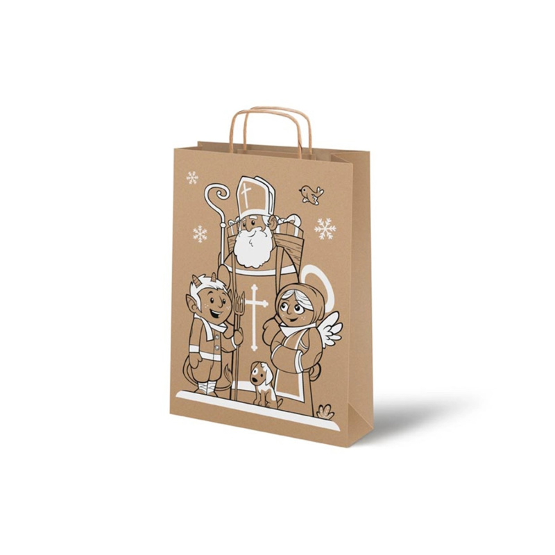 MFP Taška Mikuláš papír hnědý s uchem 220 x 280 x 100 mm