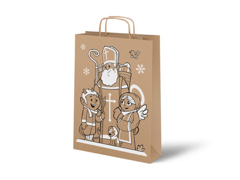 MFP Taška Mikuláš papír hnědý s uchem 220 x 280 x 100 mm
