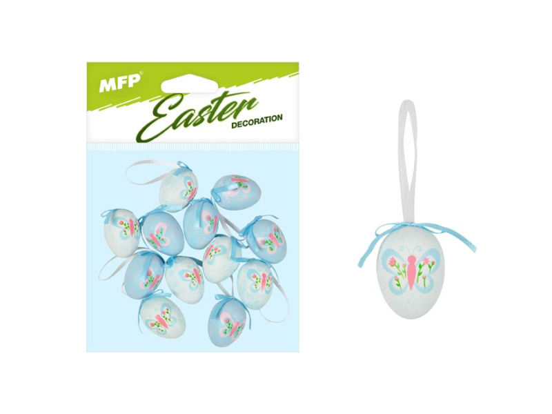 MFP Velikonoční plastová vajíčka – motýlci, 4 cm