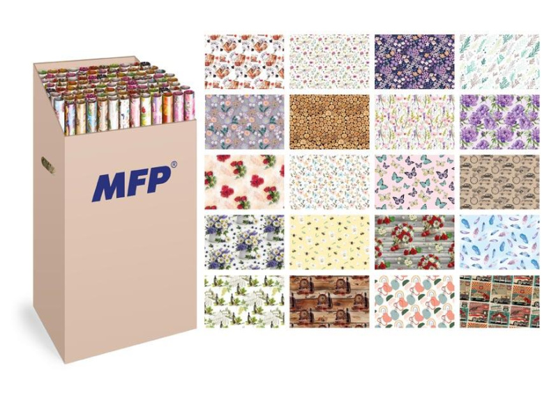 Luxusní balicí papír 70 × 100 cm – 2 archy, mix dekorů