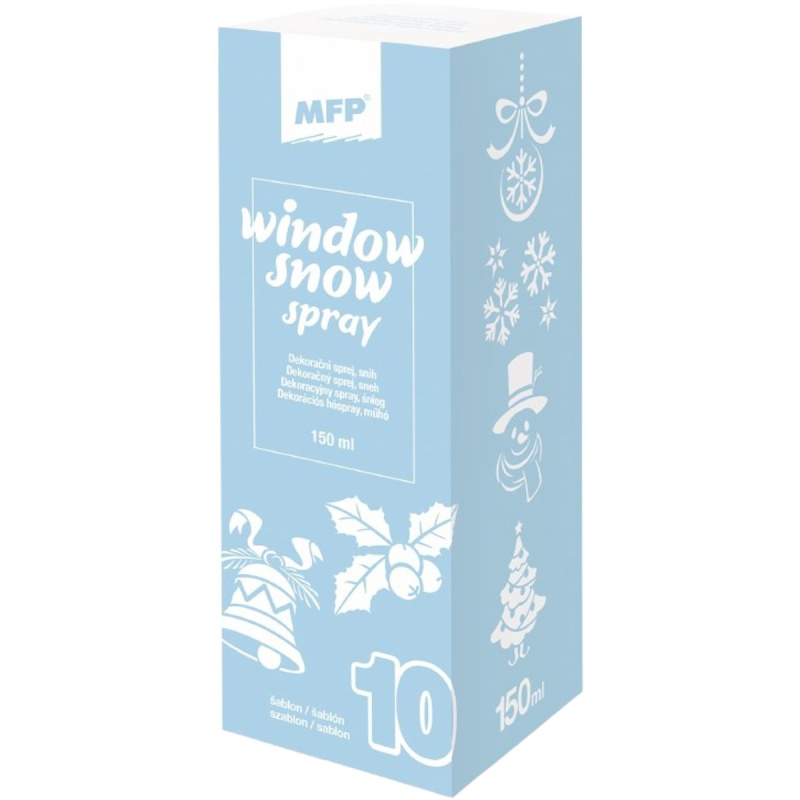 Dekorační sníh na okna se šablonami