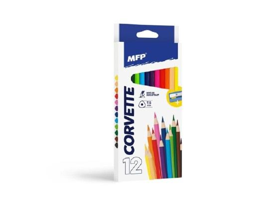 MFP 6330510 pastelky triangular s ořezávátkem 12 ks