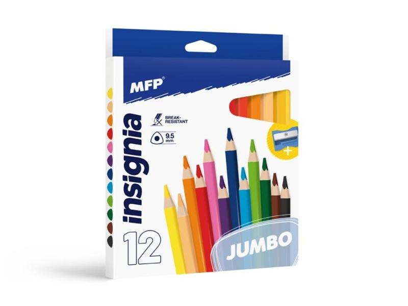 Arka Pastelky MFP 12 ks JUMBO triangular s ořezávátkem