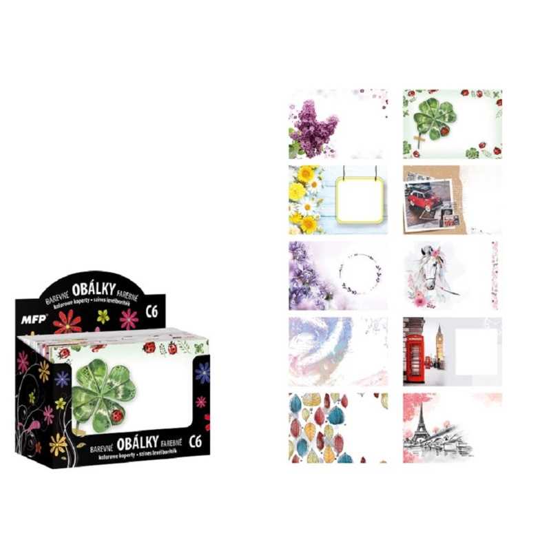 MFP paper Dopisní obálka C6 barevná mix vzorů