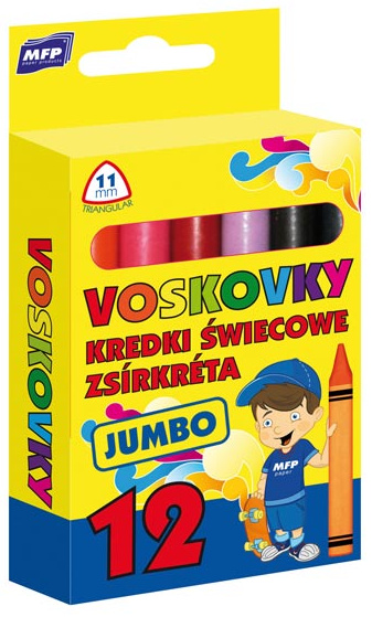 Voskovky Jumbo trojhranné