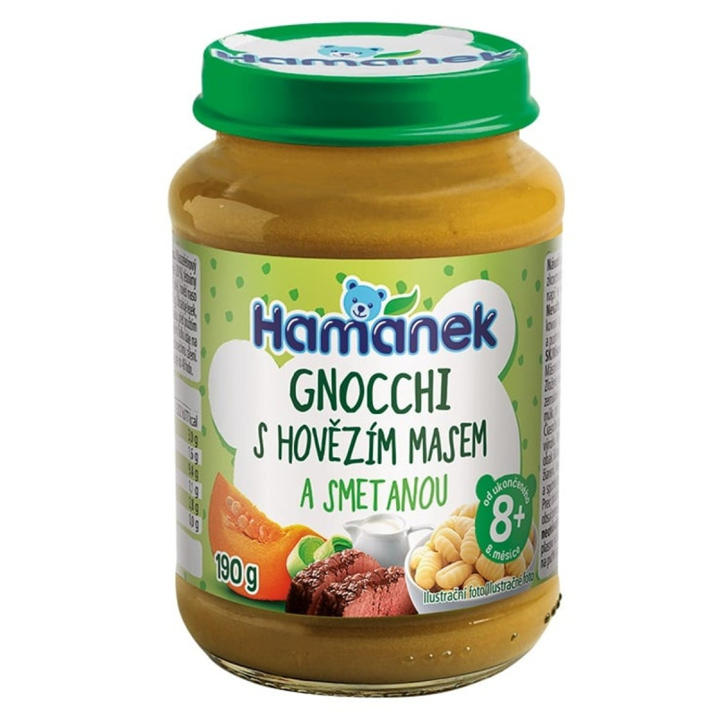 Hamánek Příkrm gnocchi s hovězím masem ve smetanové omáčce