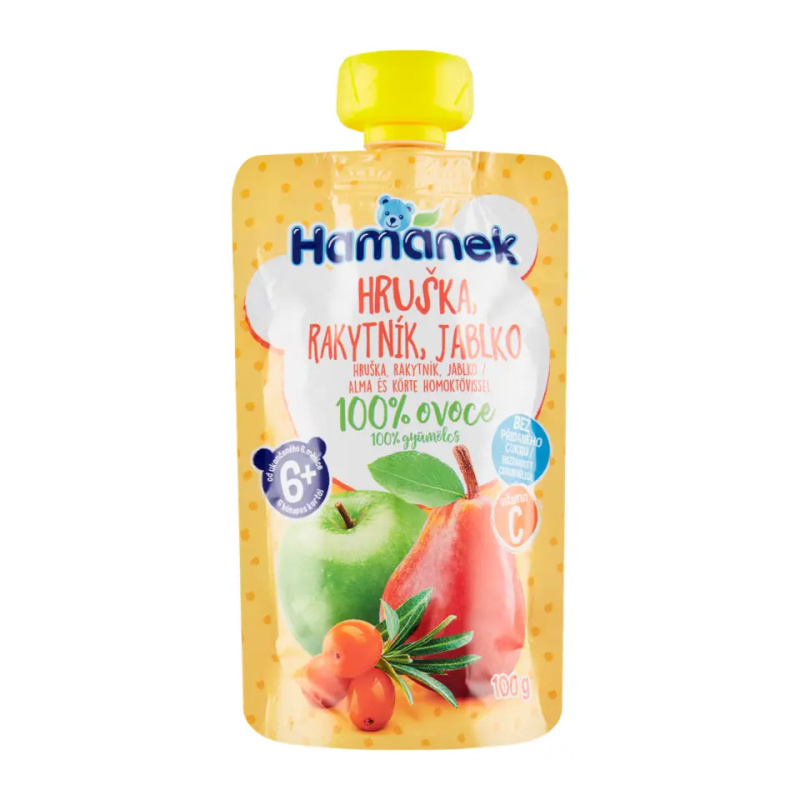 HAMÁNEK Hruška, rakytník, jablko 6m+ 100 g